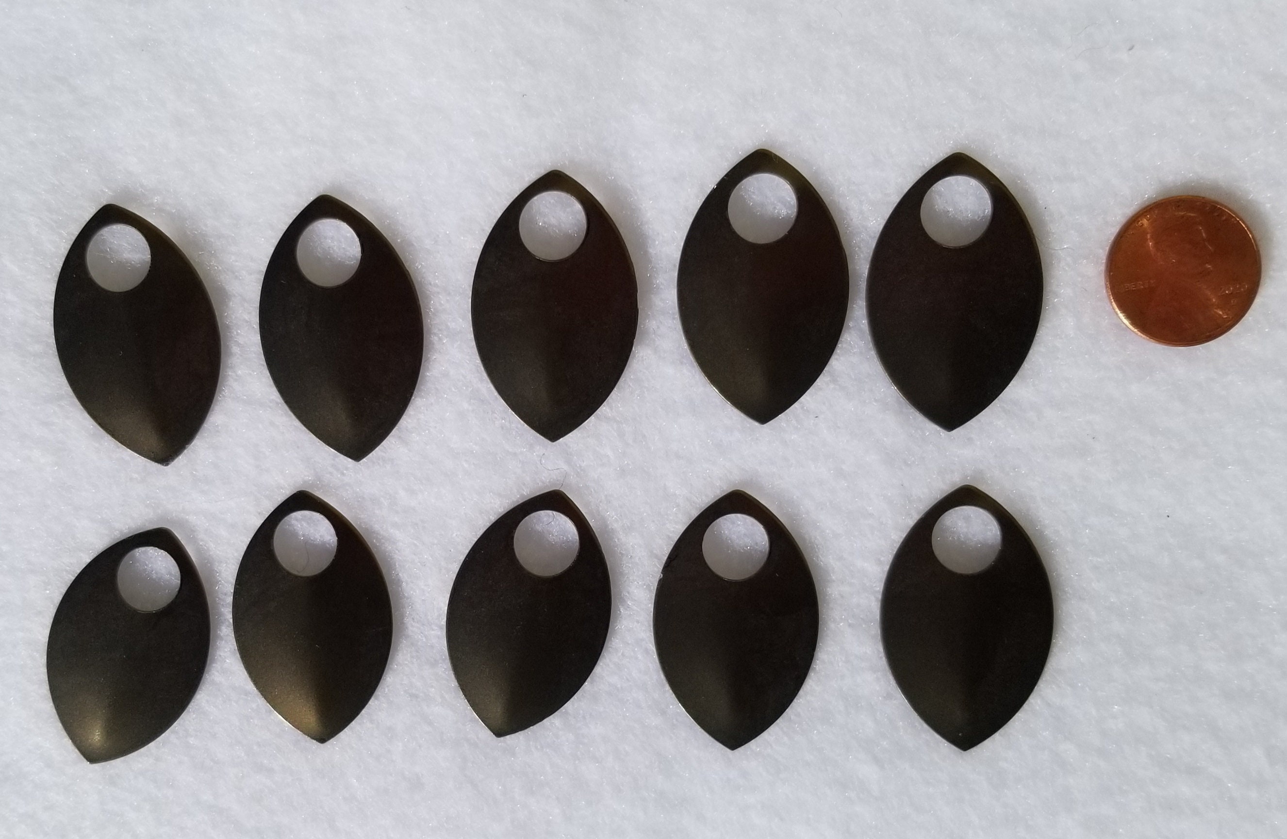 Dragon Scales - Titanium - BROWN - Large  - Sets of 10