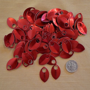 Dragon Scales - Aluminum - Small - Red - Sets of 100