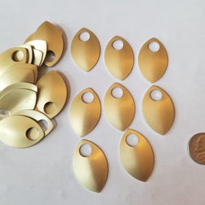 Scaglie di drago - Alluminio - Grandi - Oro opaco - Set da 100 scaglie