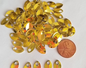 Dragon Scales - Aluminum - Tiny - Yellow - Sets of 100