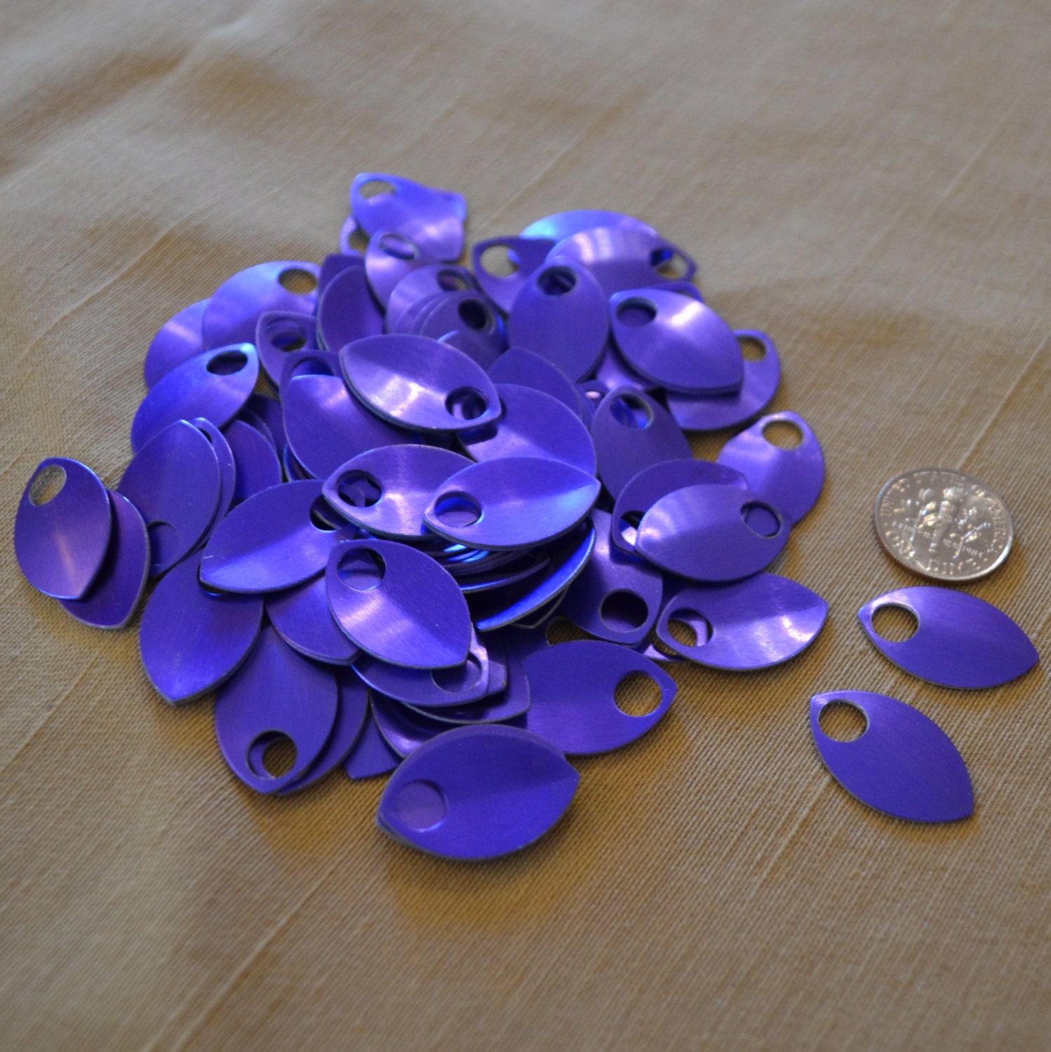 Dragon Scales - Aluminum - Small - Purple - Sets of 100