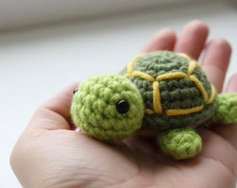 Mini gehaakt schildpadpatroon | Geschikt voor beginners: amigurumi-schildpad pdf |  Pdf direct downloaden