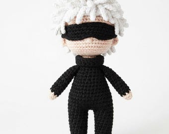 Gojo Satoru Häkelanleitung | Amigurumi Plüsch Figur | Schritt-für-Schritt PDF Download