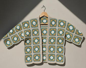 Granny Square Cardigan Crochet Pattern PDF | Patchwork Jacket | Instant Download PDF