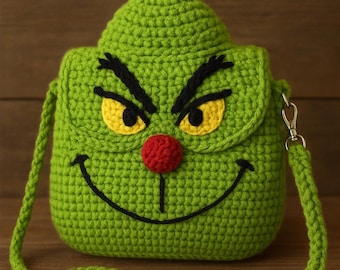 Grinch Weihnachten häkeln Tasche Muster - Sofort Download Pdf