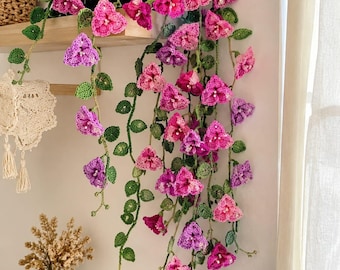Crochet Bougainvillea Vine Pattern | Realistic Cascading Floral Garland (PDF Download)