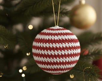 Gehäkeltes Weihnachts Ornament Kugel-Muster | Sofort Download PDF