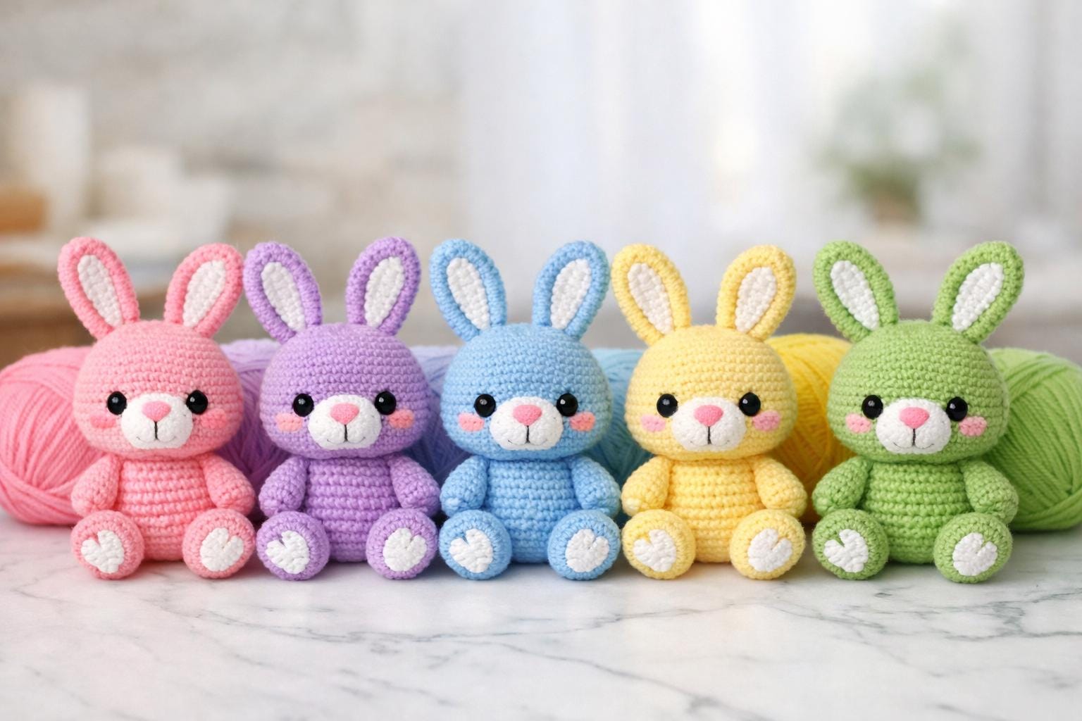 30 Chenille Yarn Crochet Patterns for Soft Plushies, Cozy Decor, and Cute Gifts 2 Chunky Chenille Sitting Bunny Amigurumi Pattern