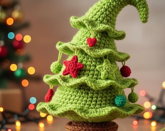 Gehäkelte Weihnachtsbaum Ornament Strickmuster | Sofort Download PDF