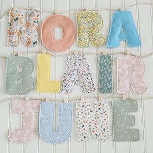 Banner de tela personalizado con nombre, decoración de pared para guardería, regalo para baby shower