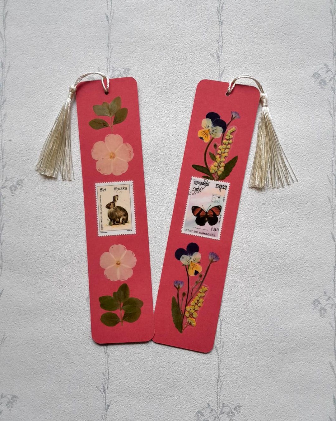 Two Pressed Flower Bookmarks | Set of 2 Bookmarks With Different ...