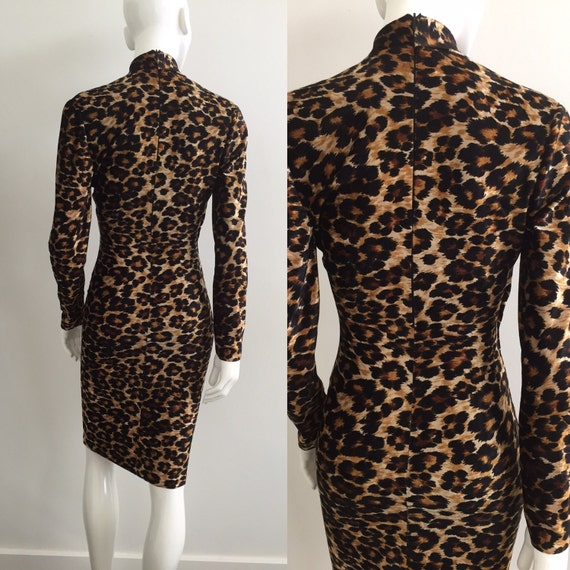 Sexy Vintage 1980s Patrick Kelly Leopard Print Wr… - image 4