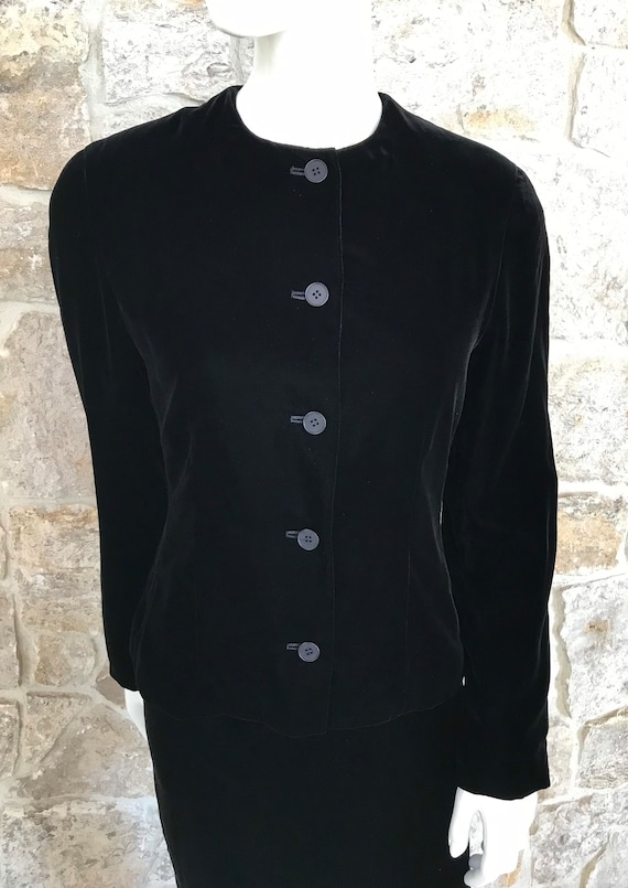 Vintage 1990s Calvin Klein Super Soft Black Velve… - image 10