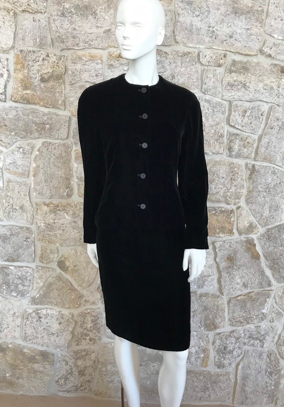 Vintage 1990s Calvin Klein Super Soft Black Velve… - image 8