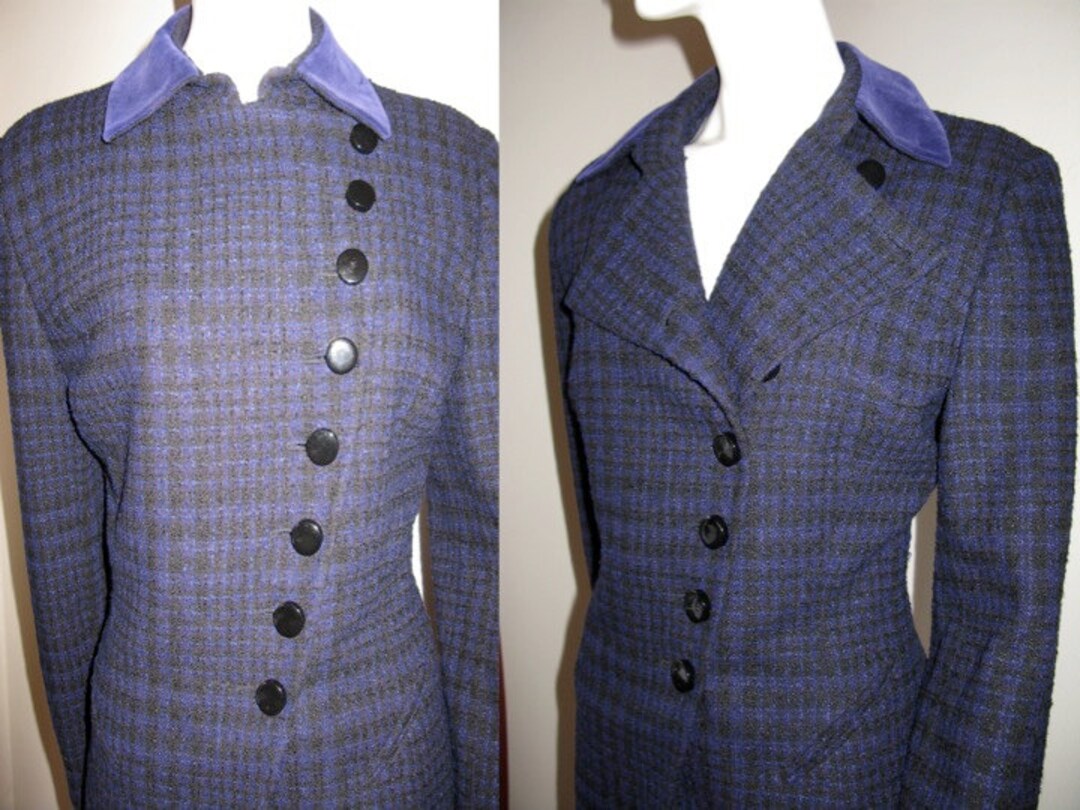 Vintage 1980s Christian Dior Asymmetrical Front Button Jacket - Etsy