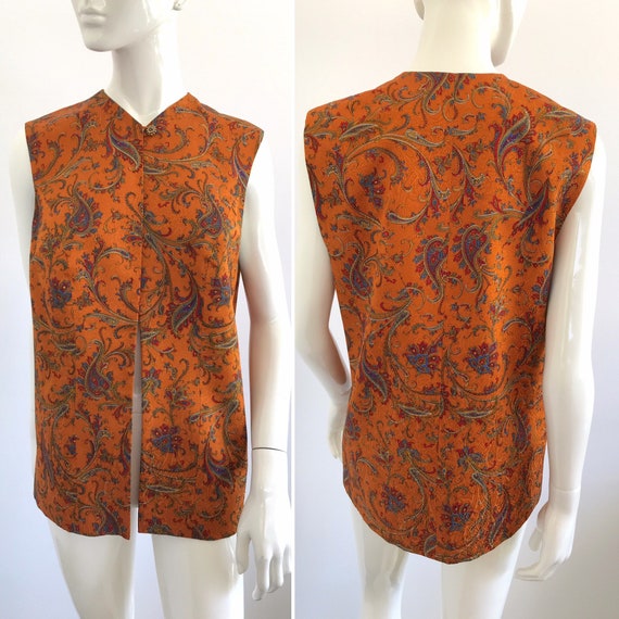Beautiful Vintage 1990s Paisley Dress with Asymme… - image 9