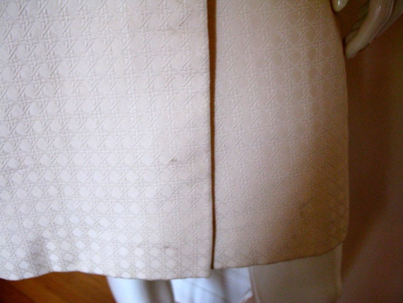 Vintage Bill Blass Designer Ivory Woven Textured … - image 4