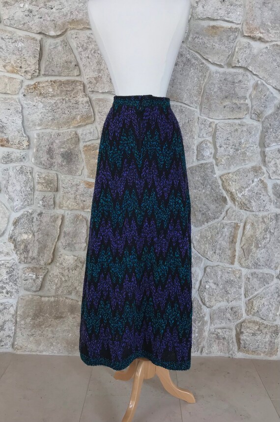 Incredible Vintage 1960s 1970s Maxi Sweater Skirt - image 7