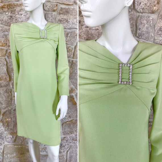 Gorgeous Vintage 1980s Carolina Herrera Light Gre… - image 1