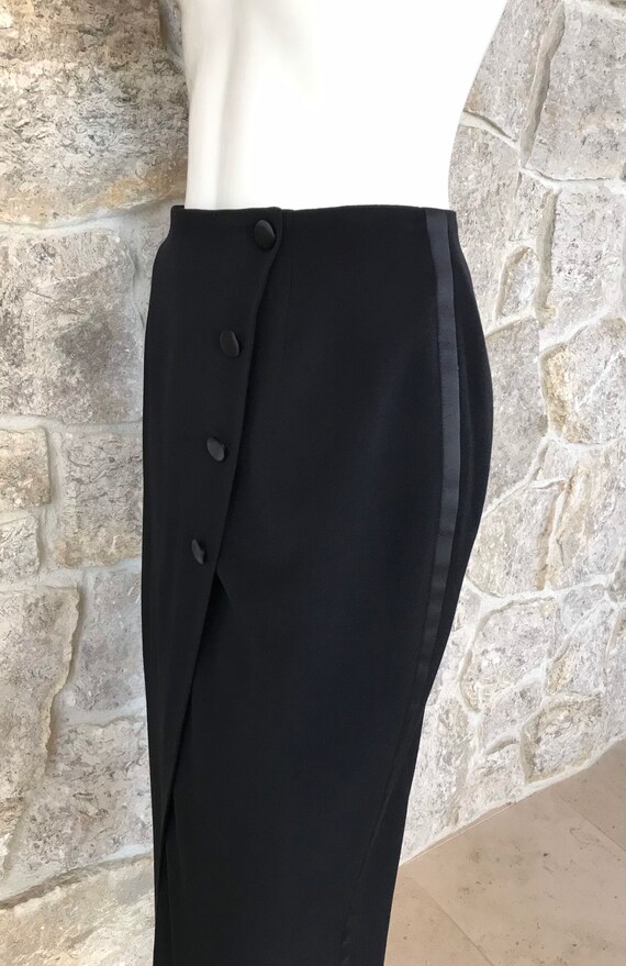 Vintage 1990s Anne Klein II Black Tuxedo Stripe W… - image 5