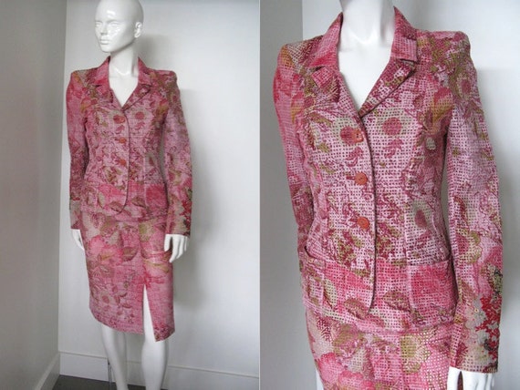 Gorgeous 1980s Christian Lacroix Designer Pink Flo