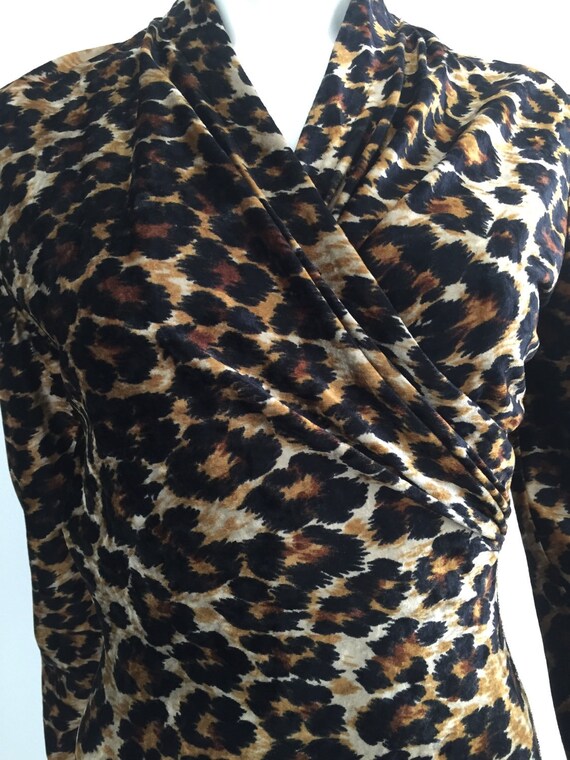 Sexy Vintage 1980s Patrick Kelly Leopard Print Wr… - image 2