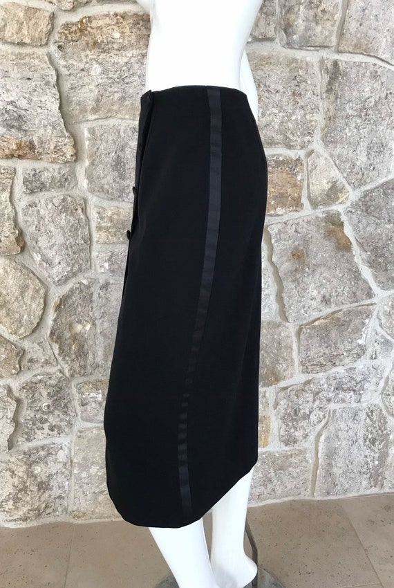 Vintage 1990s Anne Klein II Black Tuxedo Stripe W… - image 6