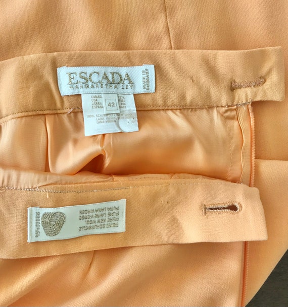 Vintage 1990s Escada Margaretha Ley Wool Skirt wi… - image 9