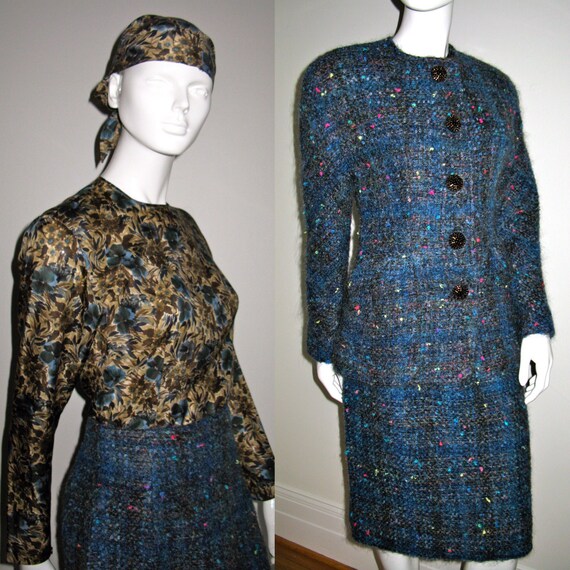 Vintage 1980s Koos Van Den Akker Skirt Suit with S