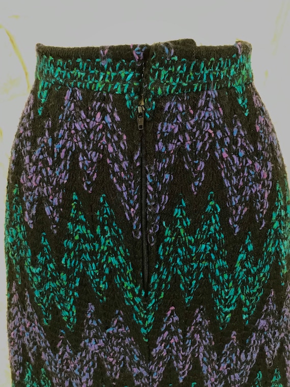 Incredible Vintage 1960s 1970s Maxi Sweater Skirt - image 9