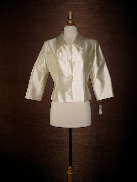 Vintage 1980s Lanvin Paris Designer Jacket Ivory C