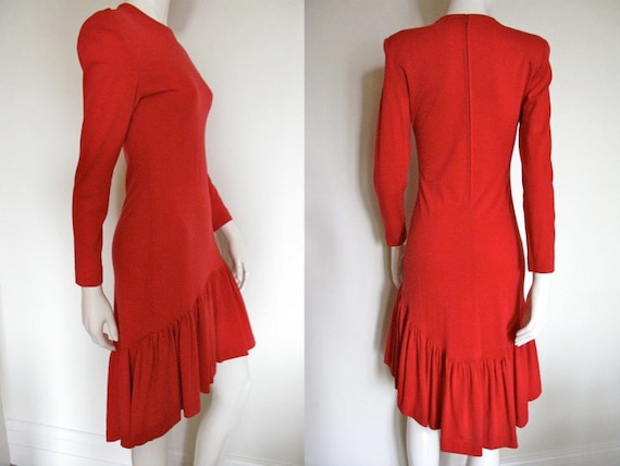 Stunning Vintage 1980s Patrick Kelly Red Dress wit