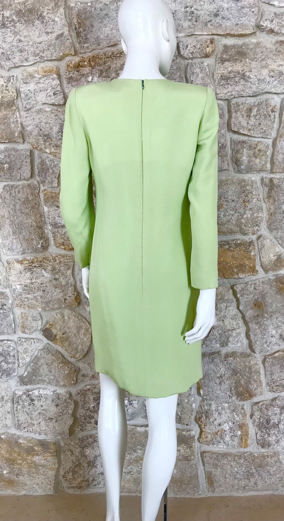 Gorgeous Vintage 1980s Carolina Herrera Light Gre… - image 8