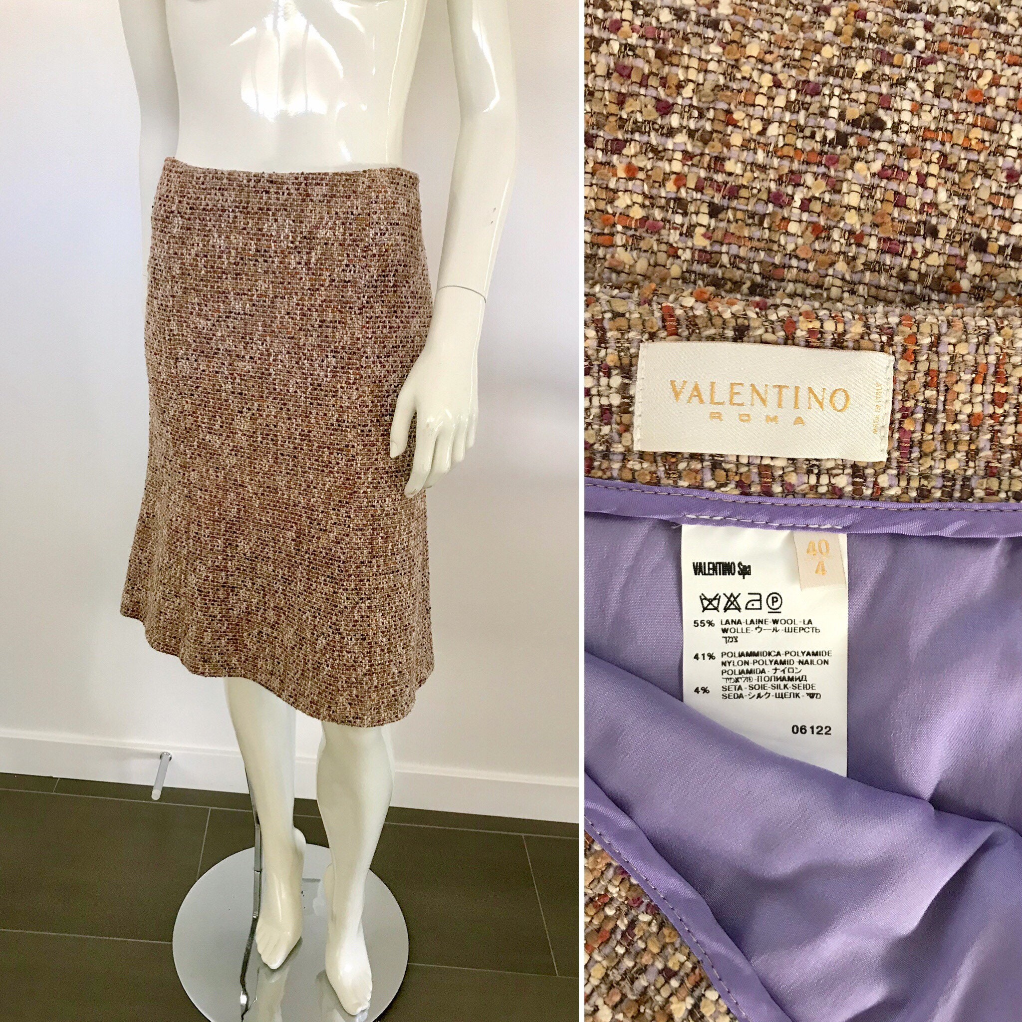 Valentino 2025 tweed skirt