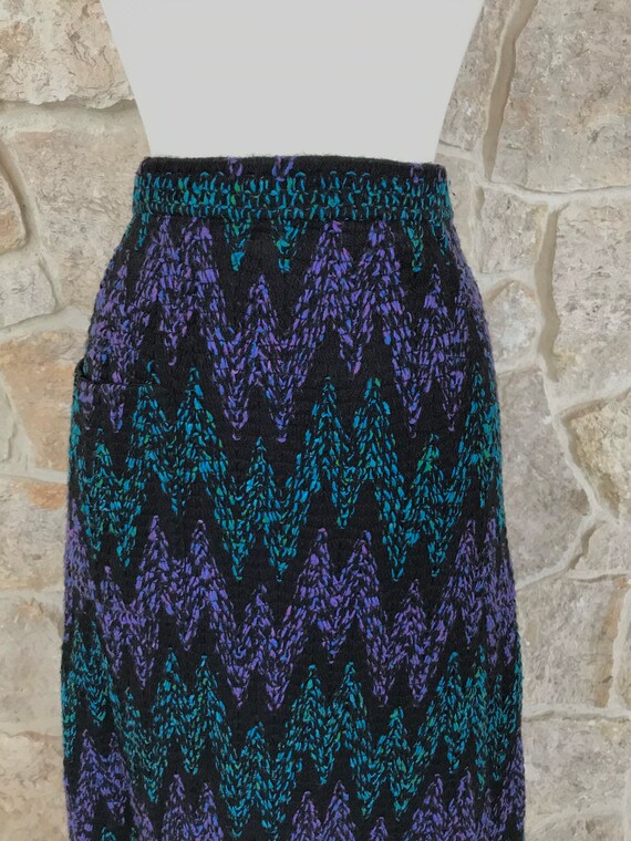 Incredible Vintage 1960s 1970s Maxi Sweater Skirt - image 3