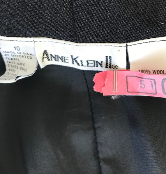 Vintage 1990s Anne Klein II Black Tuxedo Stripe W… - image 9