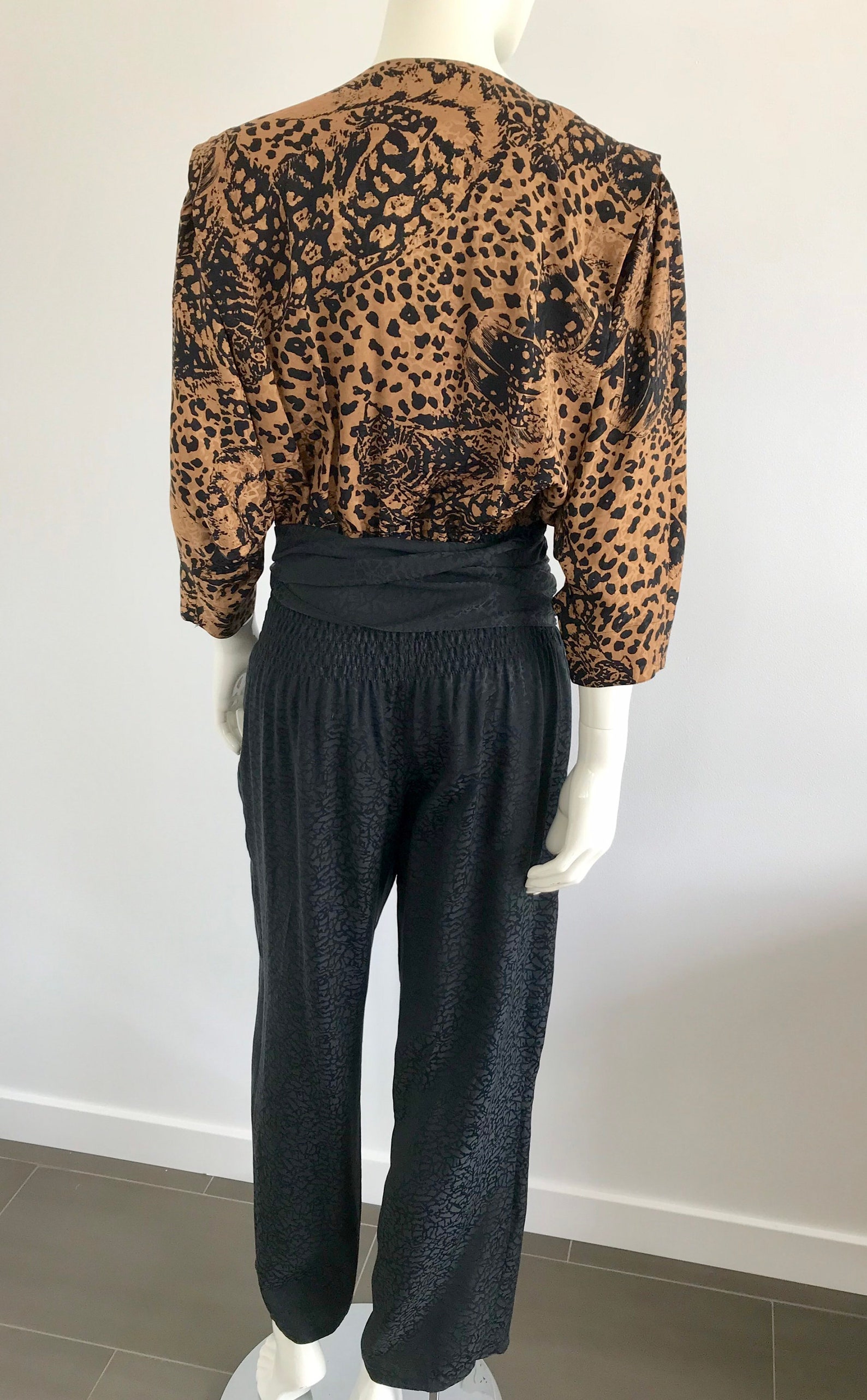 1980s Silk Jumpsuit + Jacket by Nora Noh | M/L