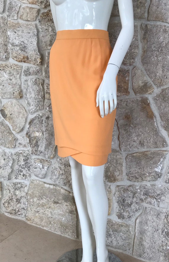 Vintage 1990s Escada Margaretha Ley Wool Skirt wi… - image 4