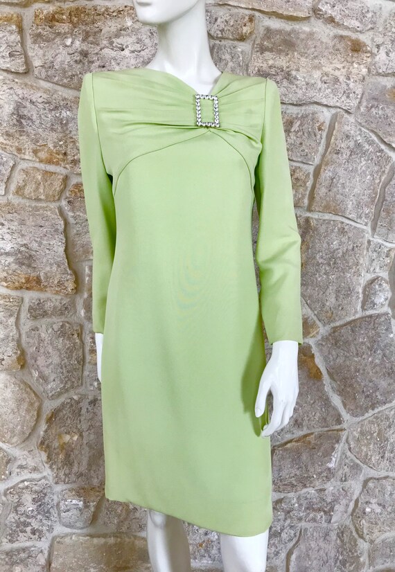 Gorgeous Vintage 1980s Carolina Herrera Light Gre… - image 3