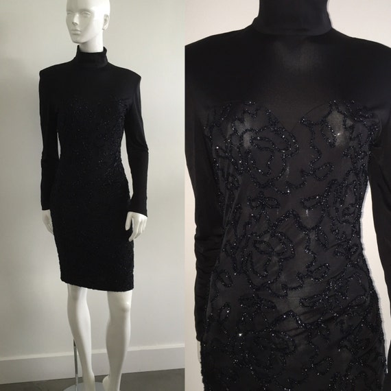 Stunning Vintage 1980s Patrick Kelly Slinky Black