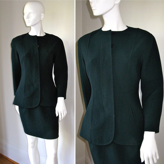 Vintage 1980s Geoffrey Beene Nan Duskin Skirt Suit