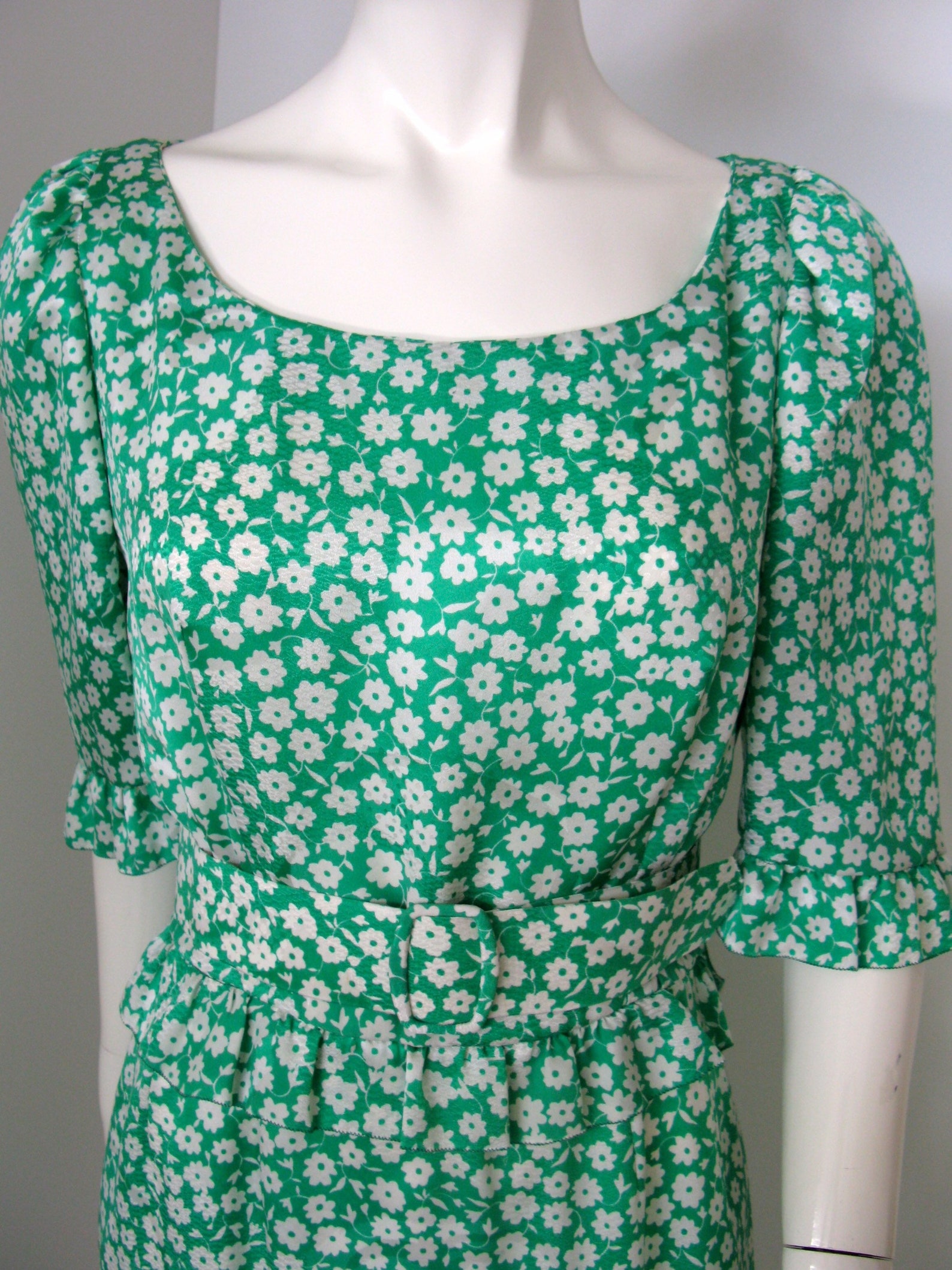 Beautiful Green and White Floral Dress From Dressing Room by Carlisle — free download