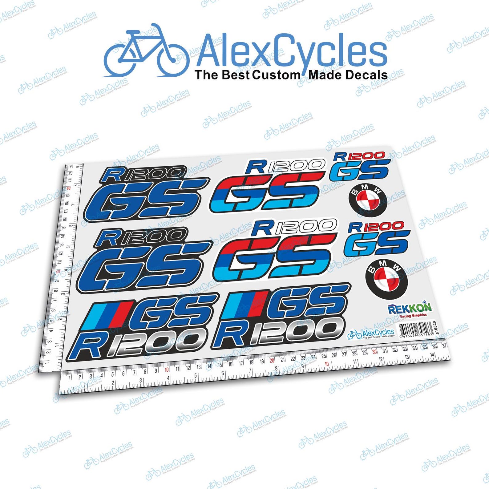 R1200GS R1200 GS Motorsport Style Decals Stickers Set Laminated Vinyl ...