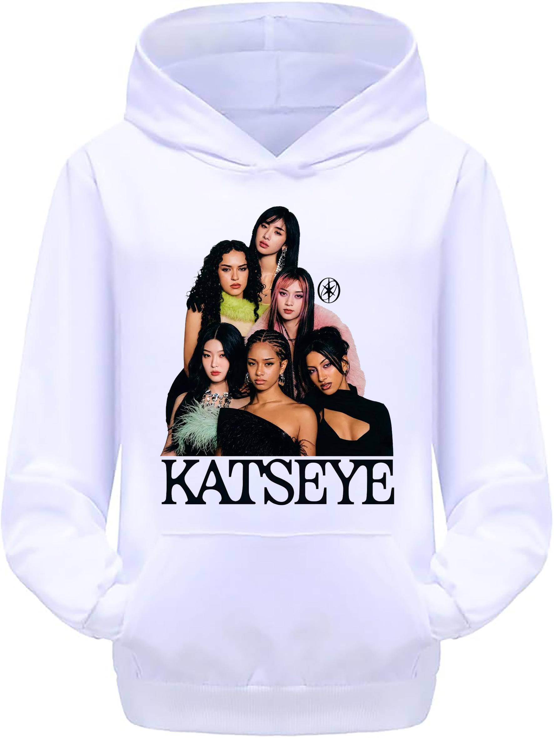 Katseye Sweat à Capuche Harajuku Streetwear Unisexe Hip-Hop - Haut Manches Longues Mode
