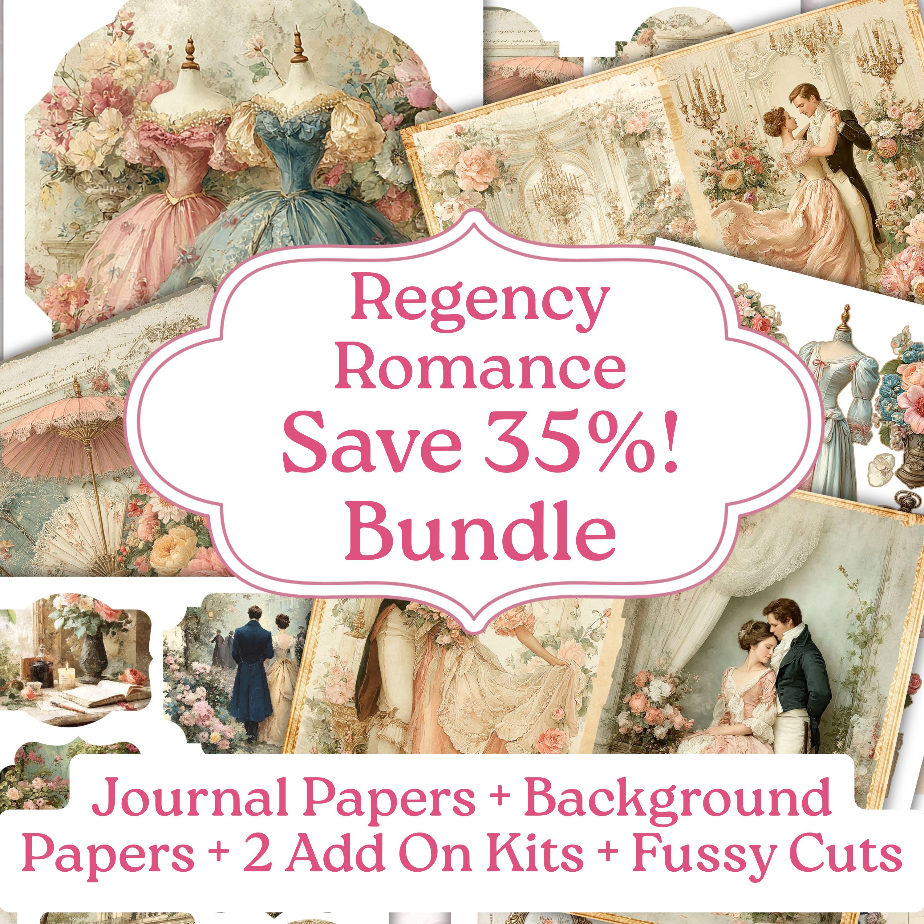 Regency Paper Regency Romance Bundle, 115 Pages: Journal Papers, Background Papers, 2 ...