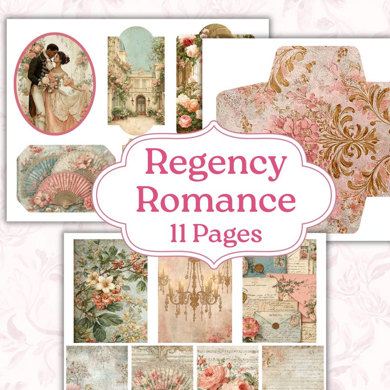 Regency Paper Regency Romance Add on Kit 1, Rosewood Manor Prints, Digital Download ...