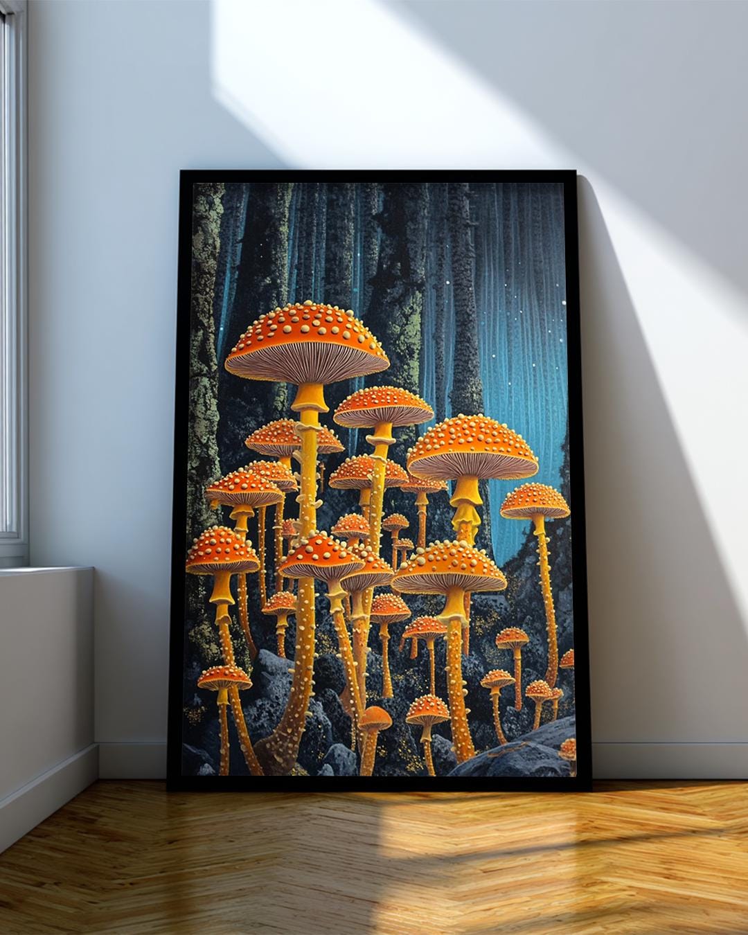 Kusama Mushroom Wall Art : Fantasy Forest Decor, Whimsical Botanical ...