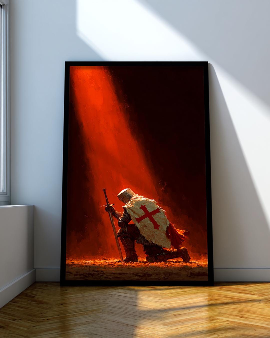 Medieval Knight Vertical Wall Art : Dark Fantasy Warrior Canvas - Etsy