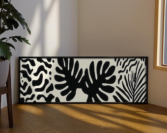 Matisse Long Narrow Wall Art : Framed Floral Canvas Painting
