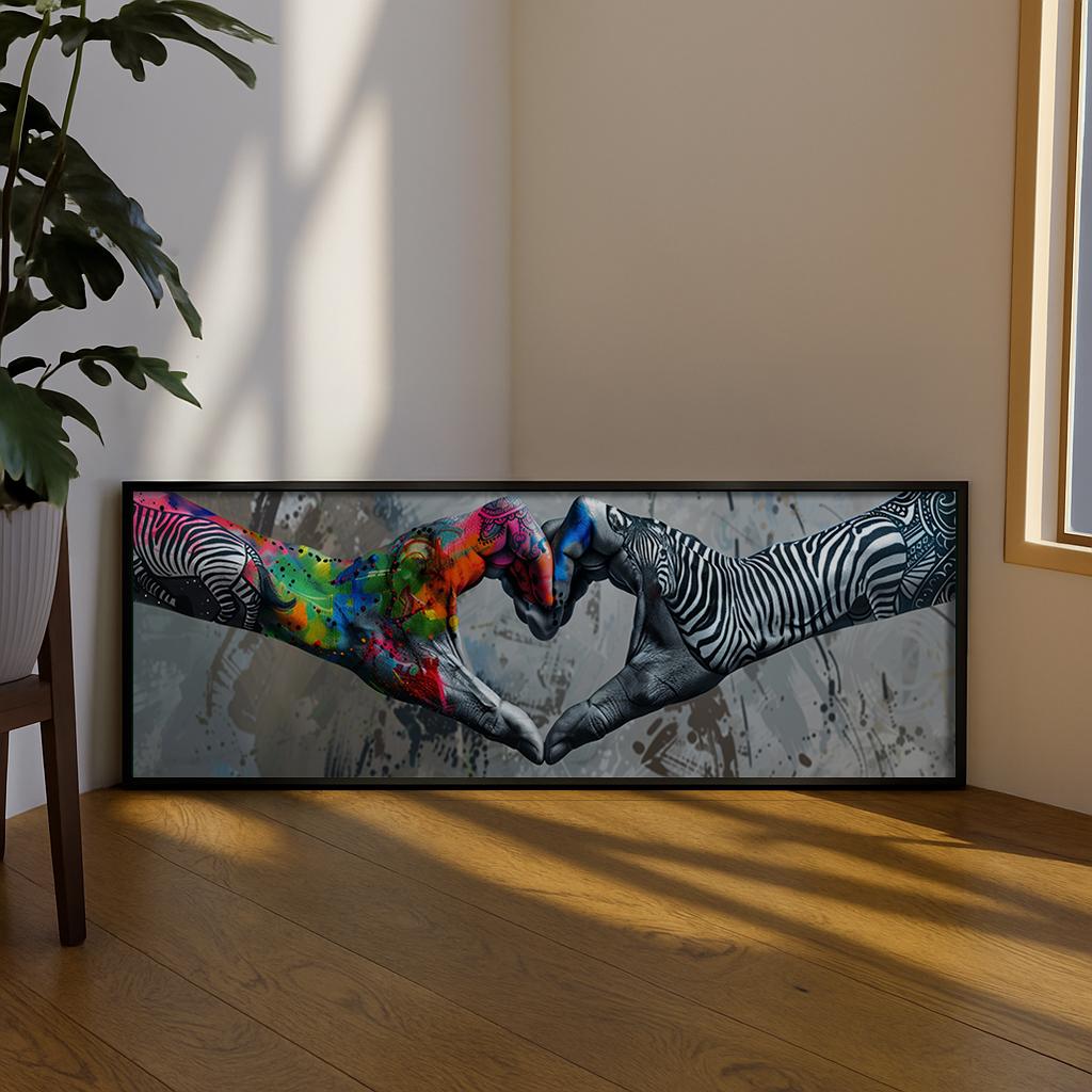 B&SA:バンクシー Long Narrow Banksy Wall Art : Horizontal Colorful Framed Decor - Etsy